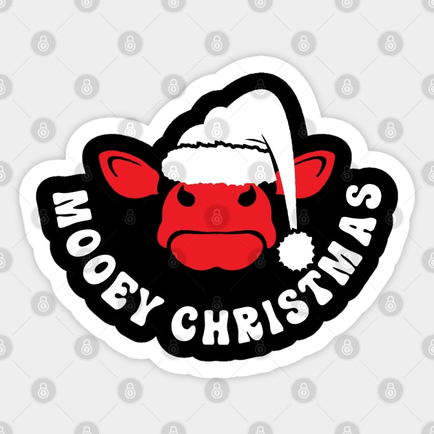 Mooey Christmas Sticker by MZeeDesigns